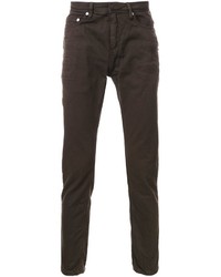 Мужские темно-коричневые зауженные джинсы от Neil Barrett