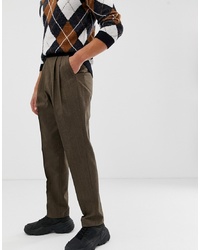 Мужские темно-коричневые классические брюки от ASOS DESIGN