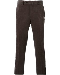 Мужские темно-коричневые классические брюки от Ermenegildo Zegna