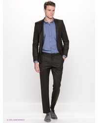 Мужские темно-коричневые классические брюки от Selected