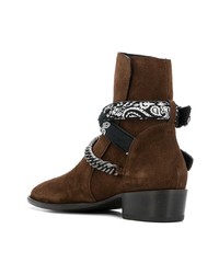 Мужские темно-коричневые ковбойские сапоги от Amiri