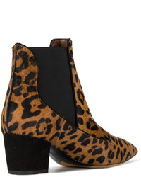 Темно-коричневые кожаные ботильоны с принтом от Tabitha Simmons