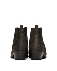Темно-коричневые кожаные ботильоны от Golden Goose