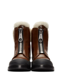 Темно-коричневые кожаные ботильоны от Chloé