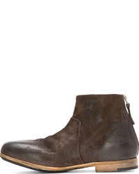 Темно-коричневые кожаные ботильоны от Marsèll