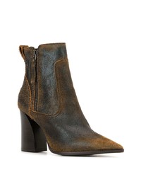 Темно-коричневые кожаные ботильоны от Premiata