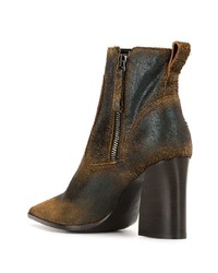 Темно-коричневые кожаные ботильоны от Premiata