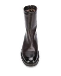 Темно-коричневые кожаные ботильоны от Pantanetti