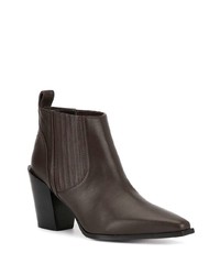 Темно-коричневые кожаные ботильоны от Senso