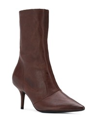 Темно-коричневые кожаные ботильоны от Yeezy