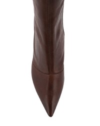 Темно-коричневые кожаные ботильоны от Yeezy