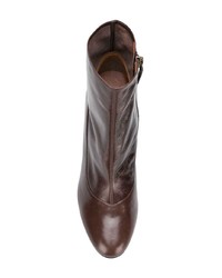 Темно-коричневые кожаные ботильоны от Michel Vivien