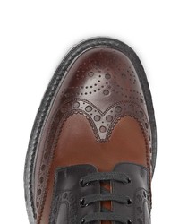 Темно-коричневые кожаные ботинки броги от Burberry