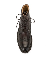 Темно-коричневые кожаные ботинки броги от Magnanni