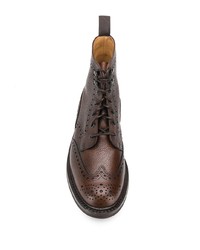 Темно-коричневые кожаные ботинки броги от Church's