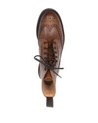 Темно-коричневые кожаные ботинки броги от Church's