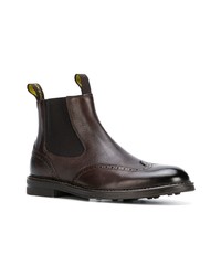 Темно-коричневые кожаные ботинки броги от Doucal's