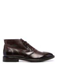 Темно-коричневые кожаные ботинки дезерты от Alberto Fasciani