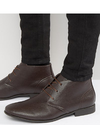 Темно-коричневые кожаные ботинки дезерты от ASOS DESIGN