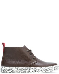Темно-коричневые кожаные ботинки дезерты от Del Toro Shoes