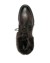 Темно-коричневые кожаные ботинки дезерты от Doucal's