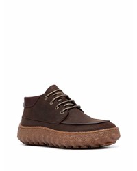 Темно-коричневые кожаные ботинки дезерты от Camper