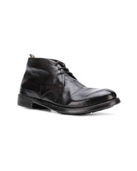 Темно-коричневые кожаные ботинки дезерты от Officine Creative