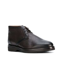 Темно-коричневые кожаные ботинки дезерты от Santoni