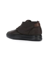 Темно-коричневые кожаные ботинки дезерты от Baldinini