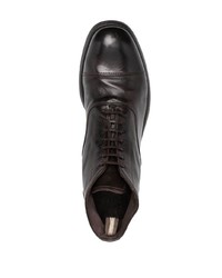 Темно-коричневые кожаные ботинки дезерты от Officine Creative