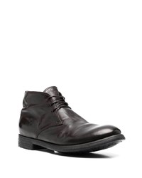 Темно-коричневые кожаные ботинки дезерты от Officine Creative