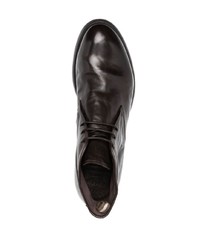 Темно-коричневые кожаные ботинки дезерты от Officine Creative