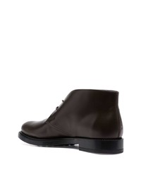 Темно-коричневые кожаные ботинки дезерты от Tod's