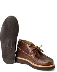 Темно-коричневые кожаные ботинки дезерты от Yuketen