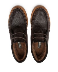 Темно-коричневые кожаные ботинки дезерты от Dolce & Gabbana