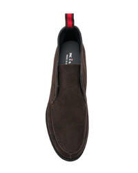 Темно-коричневые кожаные ботинки дезерты от Kiton
