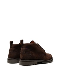 Темно-коричневые кожаные ботинки дезерты от Timberland