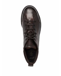 Темно-коричневые кожаные ботинки дезерты от Silvano Sassetti