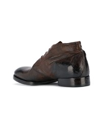 Темно-коричневые кожаные ботинки дезерты от Silvano Sassetti