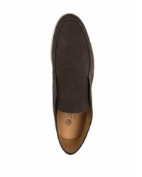 Темно-коричневые кожаные ботинки дезерты от Loro Piana