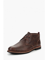 Темно-коричневые кожаные ботинки дезерты от Timberland