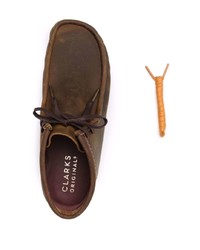 Темно-коричневые кожаные ботинки дезерты от Clarks