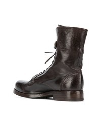 Женские темно-коричневые кожаные ботинки на шнуровке от Alberto Fasciani