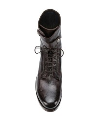 Женские темно-коричневые кожаные ботинки на шнуровке от Alberto Fasciani