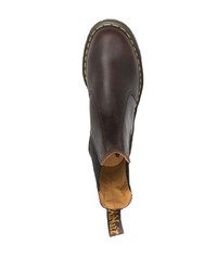 Мужские темно-коричневые кожаные ботинки челси от Dr. Martens