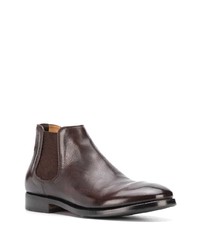 Мужские темно-коричневые кожаные ботинки челси от Alberto Fasciani