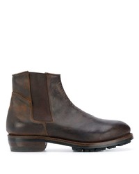 Мужские темно-коричневые кожаные ботинки челси от Ajmone