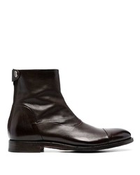 Мужские темно-коричневые кожаные ботинки челси от Alberto Fasciani