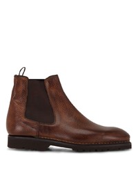 Мужские темно-коричневые кожаные ботинки челси от Bontoni