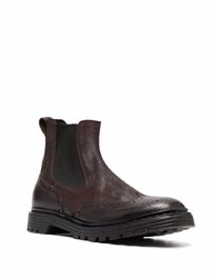Мужские темно-коричневые кожаные ботинки челси от Premiata